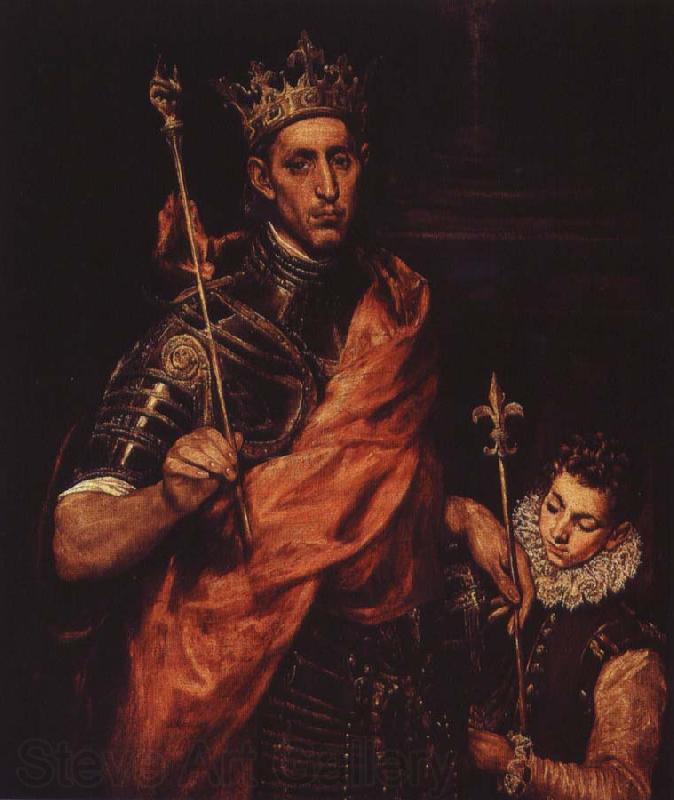 El Greco ludvig den helige av frankrike France oil painting art